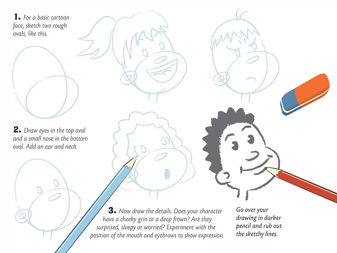 HOW TO DRAW CARTOONS for APPLESEED