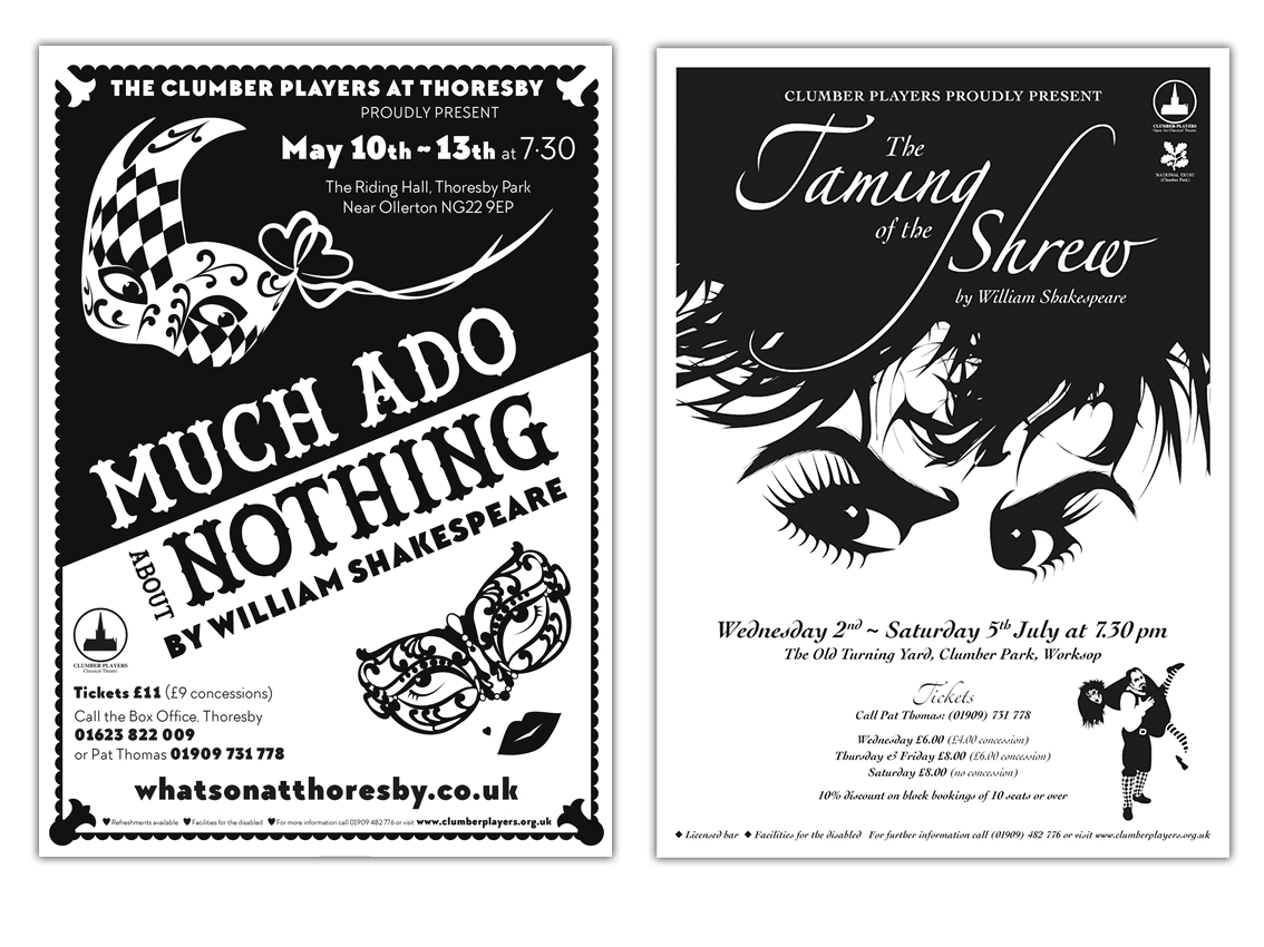 THEATRE POSTERS for CLUMBER PLAYERS